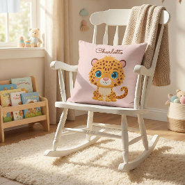 Süße wilde Leopard-Nursery-Kinder Safari-Tier Kissen