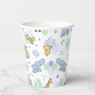 Süße wilde Safari-Tiere Baby Shower Weiß Pappbecher