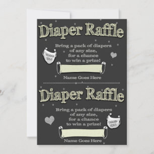 Süße Windel-Raffle-Tickets Baby-Party Einladung