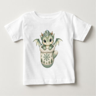 Süße Winter-Baby-Drache-Handschuh-Wasserfarbe Baby T-shirt