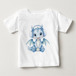 Süße Winter-Baby-Drachen-Ohrenschützer-Wasserfarbe Baby T-shirt