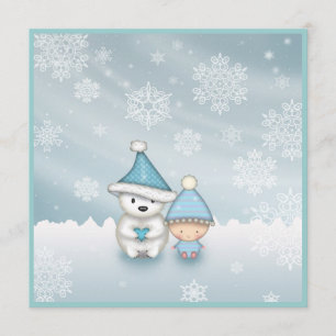 Süße Winter-Baby-Shower-Einladungen Einladung