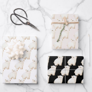 Süße Winter-Eisbären Geschenkpapier Set