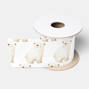 Süße Winter-Eisbären Satinband