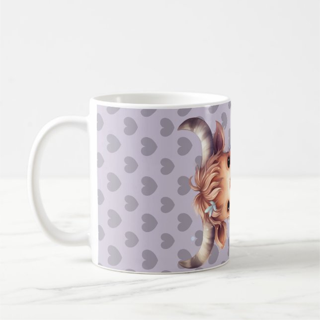 Süße Winterkuh Kaffeetasse (Links)