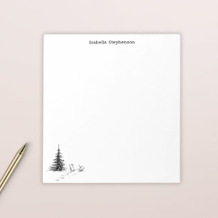 Süße Wintermaus Whimsical Personalisiert Notizblock