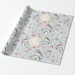Süße Wintervögel Geschenkpapier