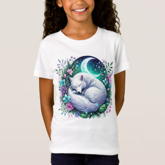 Süße Wolf Liebhaber Mädchen T-Shirt