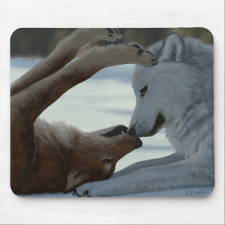 Süße Wolfpaare Mousepad