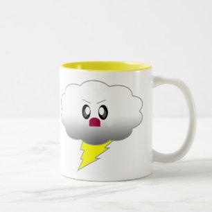 SÜßE WOLKE BLITZ GEWITTER STURM ZWEIFARBIGE TASSE