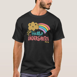 Süße Wolke Regenbogen Hallo Kindergartenlehrer Rüc T-Shirt