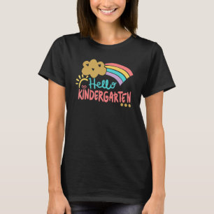 Süße Wolken Regenbogen Hallo Kindergarten Lehrer R T-Shirt