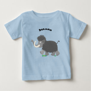 Süße wollige Mammut-Cartoon-Illustration Baby T-shirt