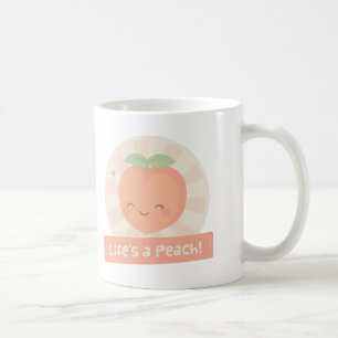 Süße Wortspiel Leben ist ein Pfirsich Essen Humor  Kaffeetasse