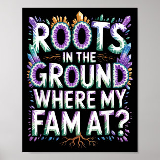 Süße Wurzeln In Der Erde Wo Fam Bei Familie Poster