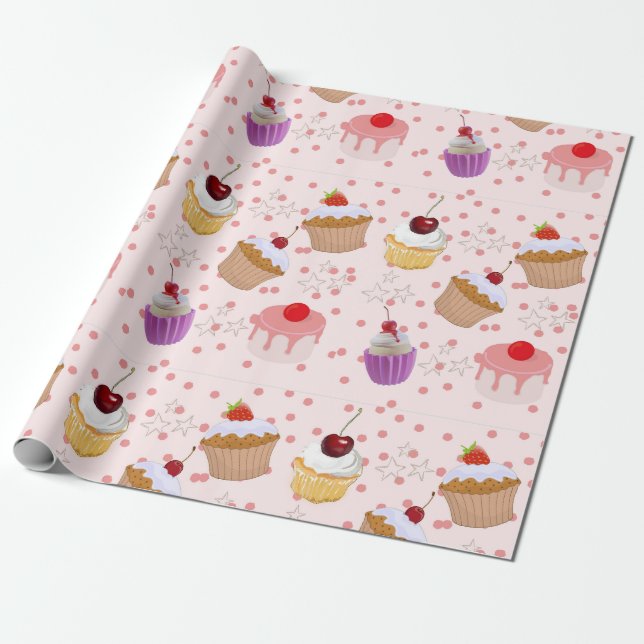 süße Wüstenmuster Geschenkpapier (Ungerollt)