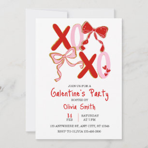 süße Xo Galentine’s Day-Einladung, Mädchen-Einladu Einladung