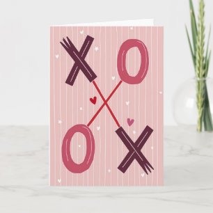 Süße Xoxo-Herzen-Liebeskarte Karte