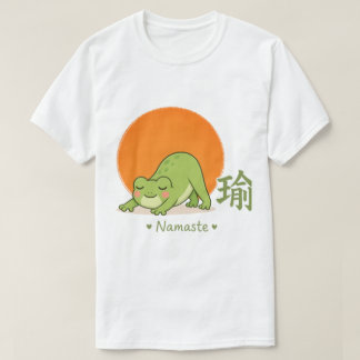 Süße Yoga-Frosch – Kawaii Frosch Namaste Japanisch T-Shirt