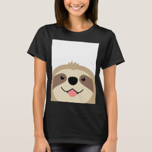 Süße Yoga Spaß Glückliches Faultier Gesicht Dschun T-Shirt