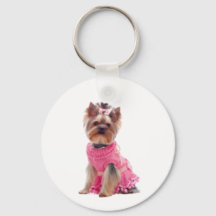 Süße Yorkshire Terrier Diva Yorkie Welpe Hund Schlüsselanhänger