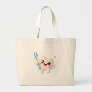 Süße Zahnfigur-Zahnbürste-Jumbo-Tasche Jumbo Stoffbeutel