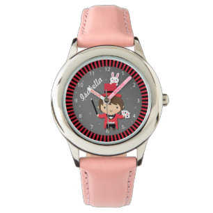 Süße Zauberin und Hase für Kinder Armbanduhr