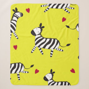 Süße Zebra-Cartoon-Nahtlosmuster-Hintergrund-Illus Sherpadecke
