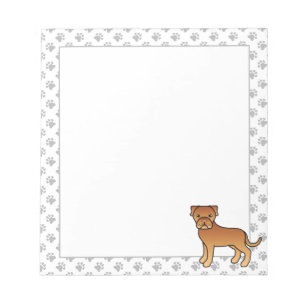 Süße Zeichentrick-Dogue De Bordeaux Notizblock