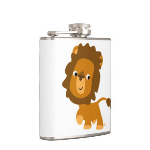 Süße Zeichentrickinhalte Löwe Hip Flask Flachmann