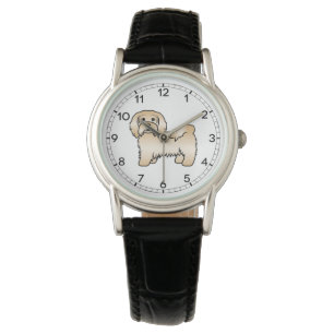 Süße Zeichnung eines rehbraunen Havanese Hundes Armbanduhr