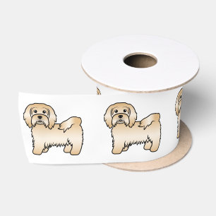 Süße Zeichnung eines rehbraunen Havanese Hundes Satinband