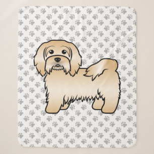 Süße Zeichnung eines rehbraunen Havanese Hundes Sherpadecke