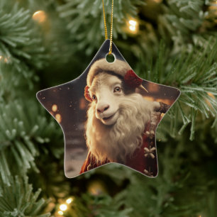 Süße Ziegen-Dekoration, Geschenke für Ziegenliebha Keramik Ornament