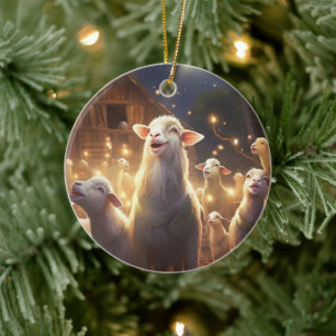 Süße Ziegen-Dekoration, Geschenke für Ziegenliebha Keramik Ornament