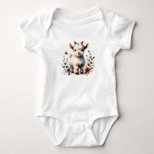 Süße Ziegen-Illustration Baby Strampler