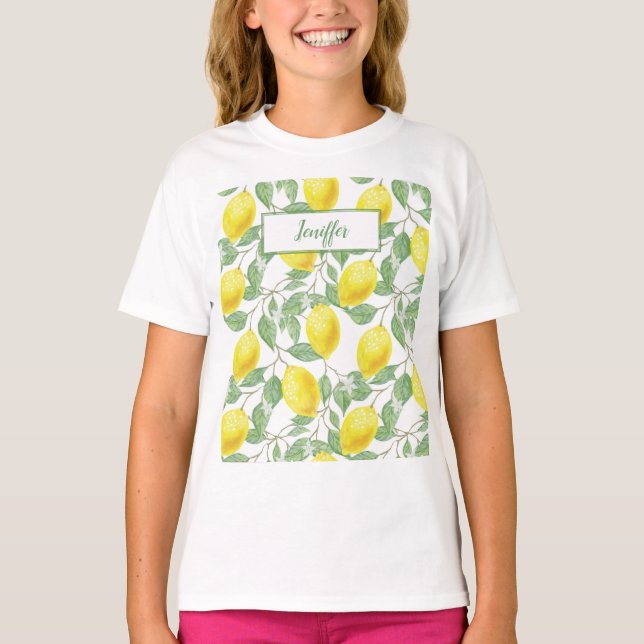 Süße Zitronen gelber Sommer. T-Shirt (Vorderseite)