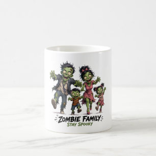 Süße Zombie-Familie bleibt spooky Kaffeetasse