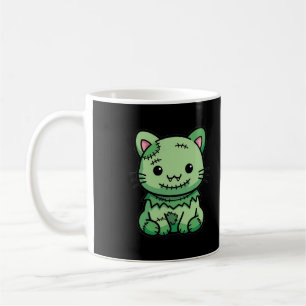 Süße Zombie-Katze Halloween Kaffeetasse