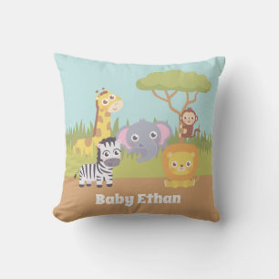Süße Zoo-Tiere Babyzimmer Dekoration Kissen