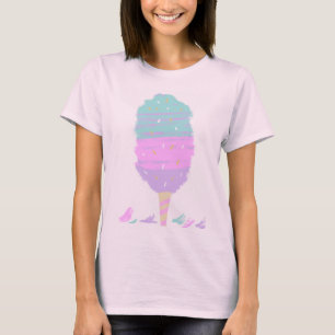 Süße Zuckerwatte Pastell Handgezeichnet T-Shirt