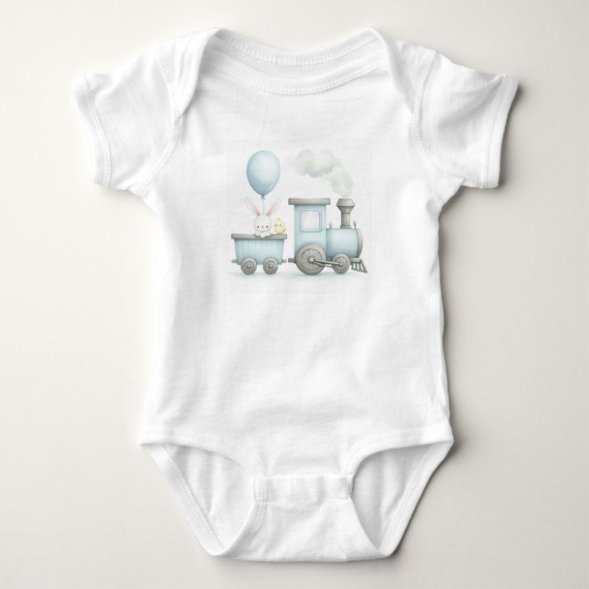 Süße Zugfahrt Baby Strampler (Vorderseite)
