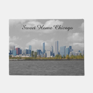 Süße Zuhause-Chicagoskylinefußmatte Fußmatte