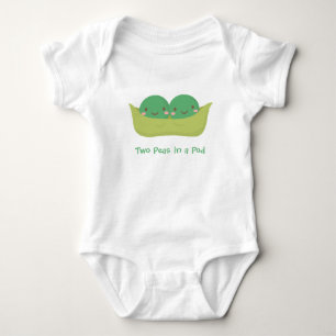 Süße Zwei Erbsen in einer Schote für Baby-Zwilling Baby Strampler
