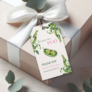 Süße Zwei-Erbsen-in-einer-Schote-Mädchen-Rosa-Zwil Geschenkanhänger