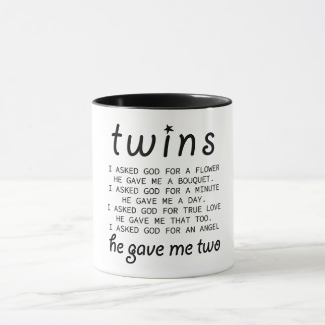 Süße Zwillinge Tasse (Zentrum)