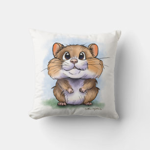 SüßeFluffige Hamster Cartoon Kissen