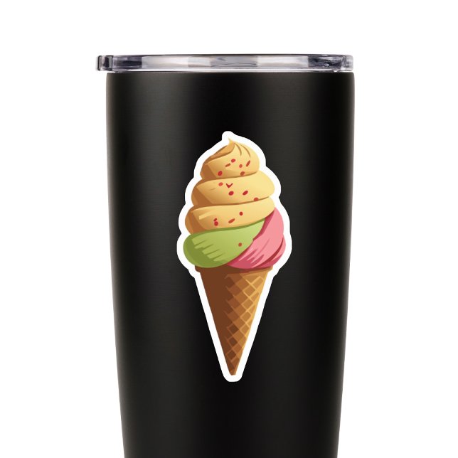Süßeis Creme Cone Aufkleber (Von Creator hochgeladen)