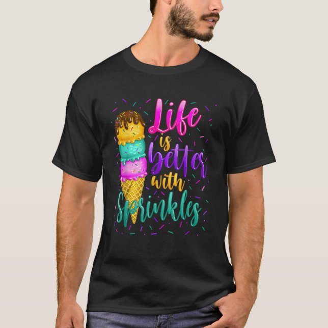 Süßeis mit Sprinkle T-Shirt (Vorderseite)