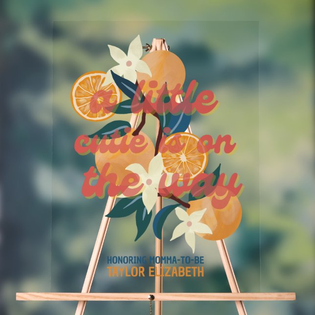 Süssen Babydusche Acrylschild (Neutral)